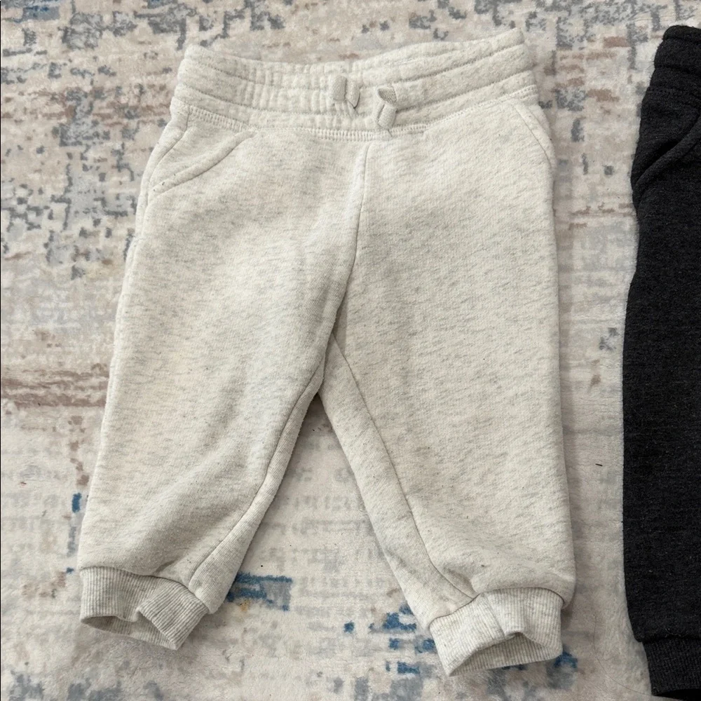Kids Cozy Jogger Pants - Dark Gray and Light Gray